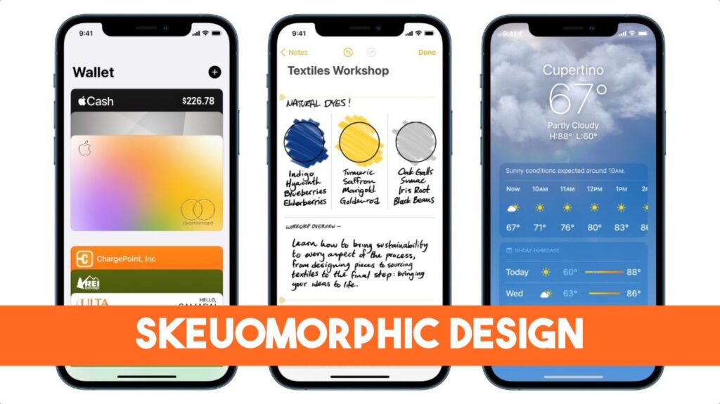 Flat vs Material vs Skeuomorphic Design